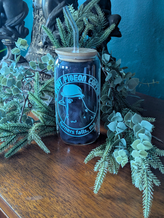 16oz Stout Pigeon Glass with lid